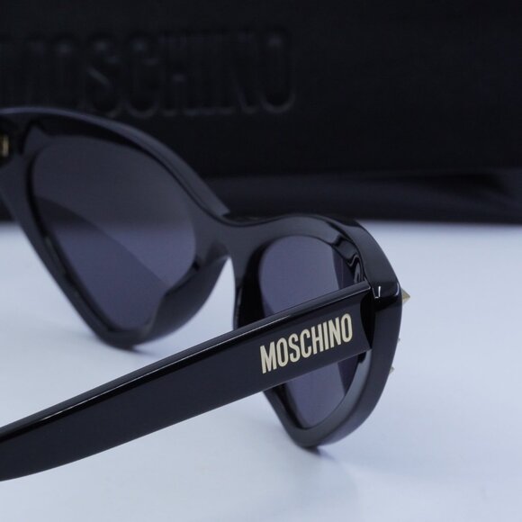 Moschino MOS093/S 0807 IR Cat Eye Sunglasses - Black/Grey main image 9